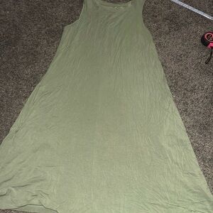 Time and Tru Sage Green Sleeveless Maxi Dress